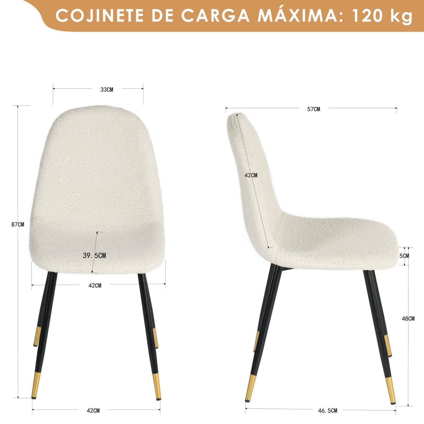 Sillas de Comedor Comedor Charlton Blanco H1638