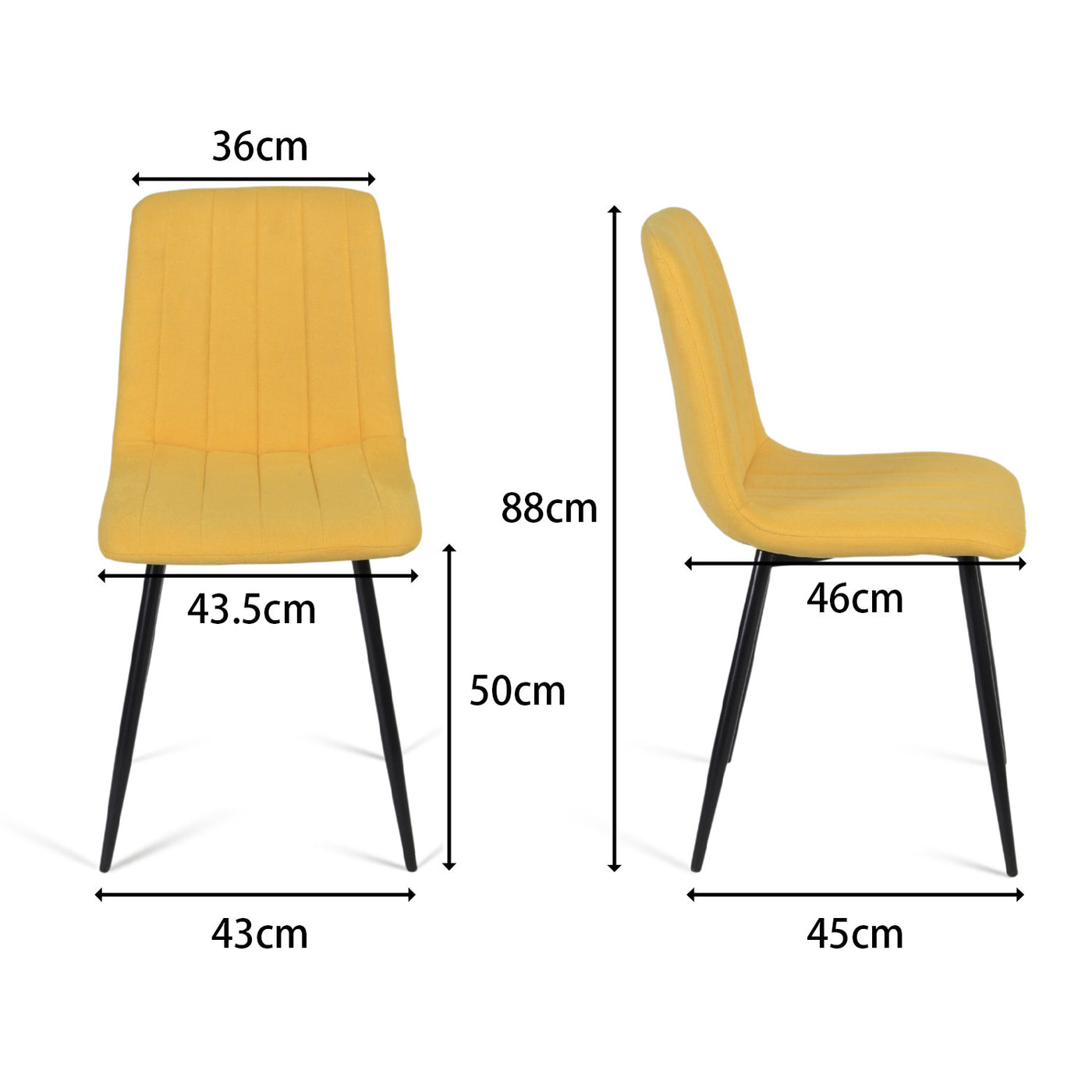 Sillas de Comedor Comedor Eassa Amarillo H1809